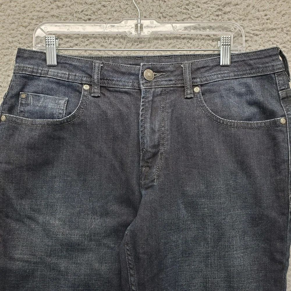 Buffalo David Bitton Jackson-X Jeans Mens 32X30 Blue Denim Stretch Straight Leg